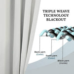 Solid Machine Washable Room Darkening Blackout Curtain 42 Inches - Blackout Curtains by Superior