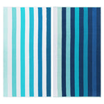 Coastal Blues Cotton Oversized 2 Piece Beach Towel Set - Egyptian Cotton Beach Towel by Superior