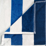 Coastal Blues Cotton Oversized 2 Piece Beach Towel Set - Egyptian Cotton Beach Towel by Superior