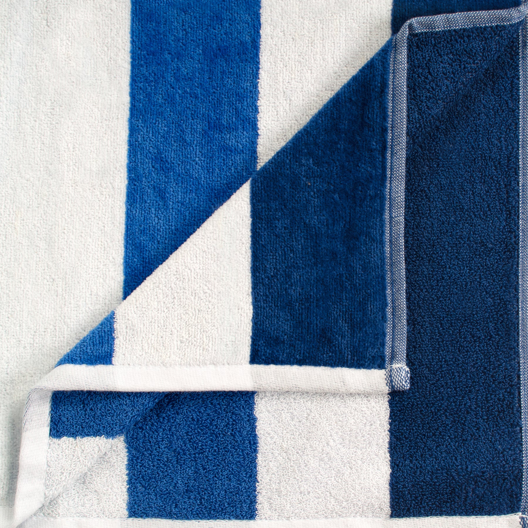 Superior Coastal Blues Cotton Oversized Beach Towel Set - Blue