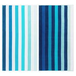 Coastal Blues Cotton Oversized 2 Piece Beach Towel Set - Egyptian Cotton Beach Towel by Superior
