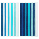 Coastal Blues Cotton Oversized 2 Piece Beach Towel Set - Egyptian Cotton Beach Towel by Superior