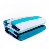 Coastal Blues Cotton Oversized 2 Piece Beach Towel Set - Egyptian Cotton Beach Towel by Superior