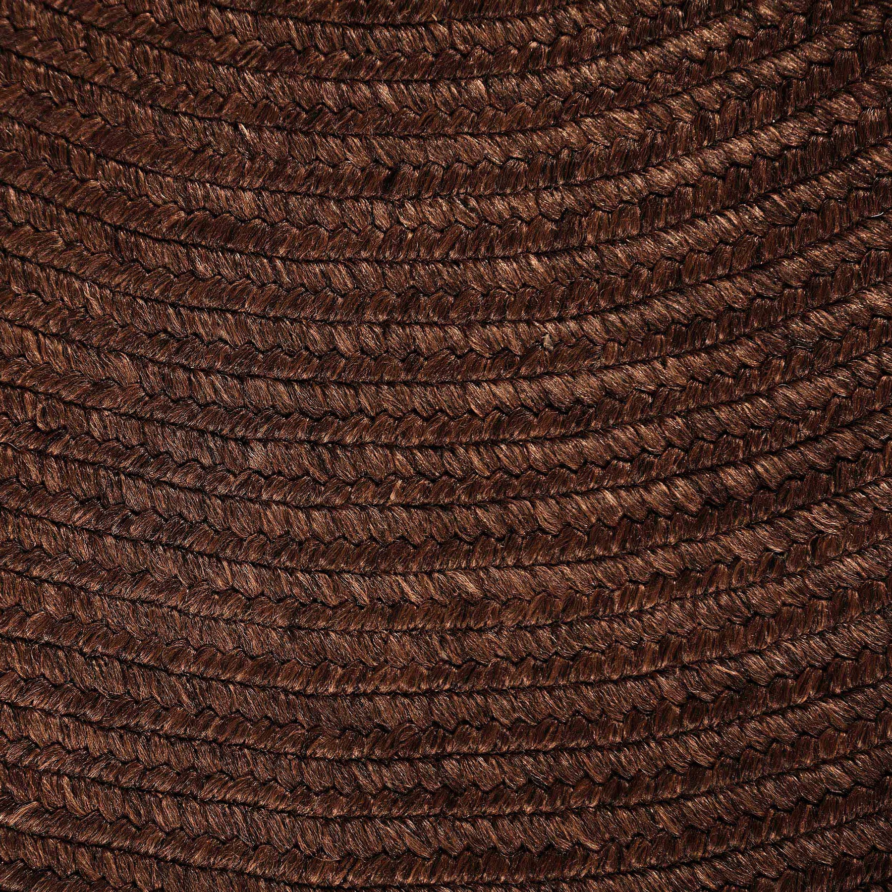 Bohemian Braided Indoor Outdoor Rugs Solid Round Area Rug - Cocoa