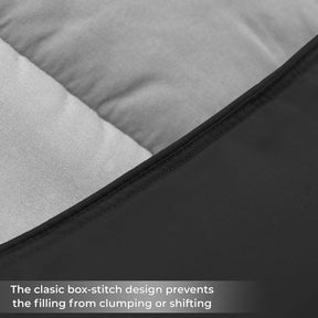 Brushed Microfiber Reversible Down Alternative Comforter - Black-Grey
