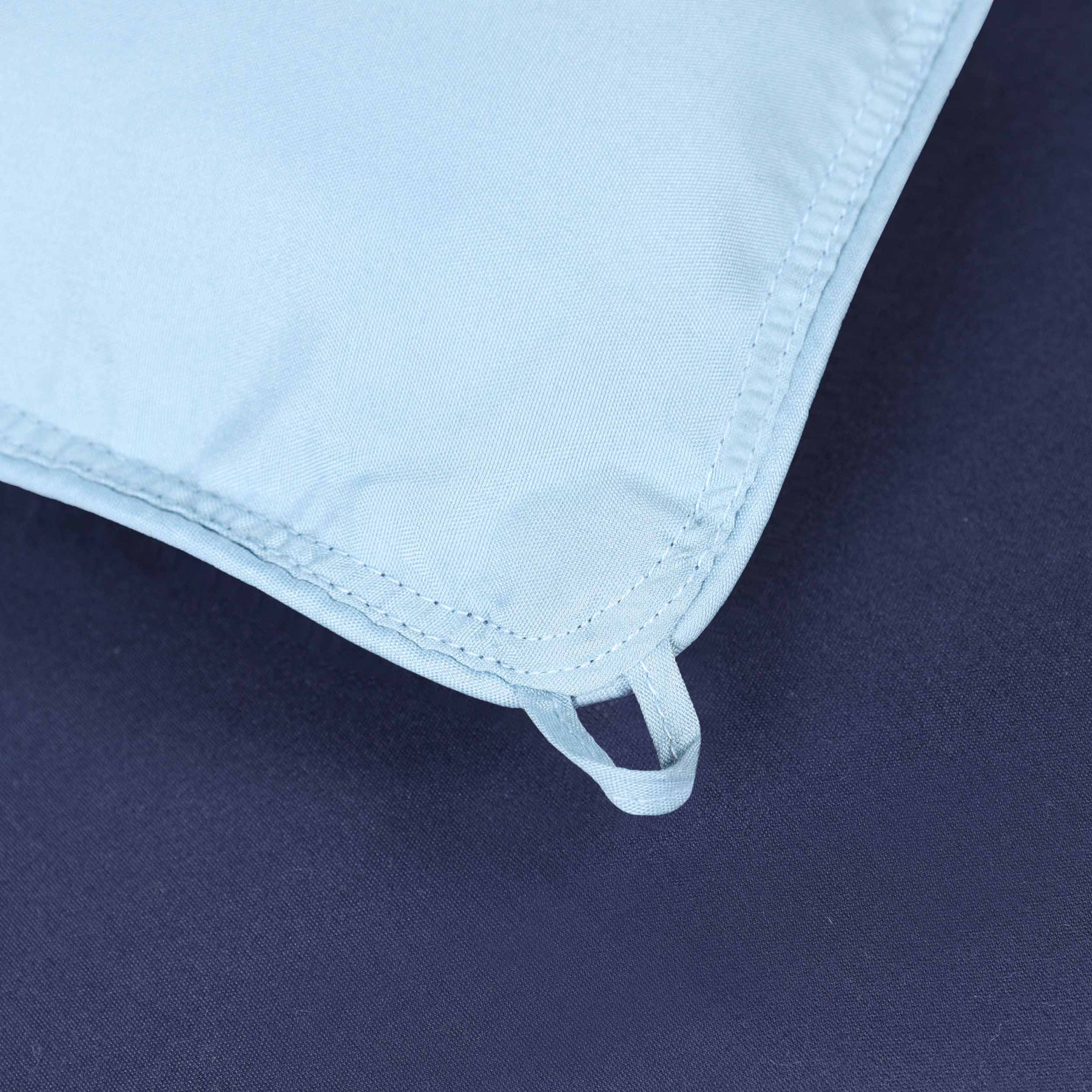 Brushed Microfiber Reversible Down Alternative Comforter - Navy Blue-Light Blue