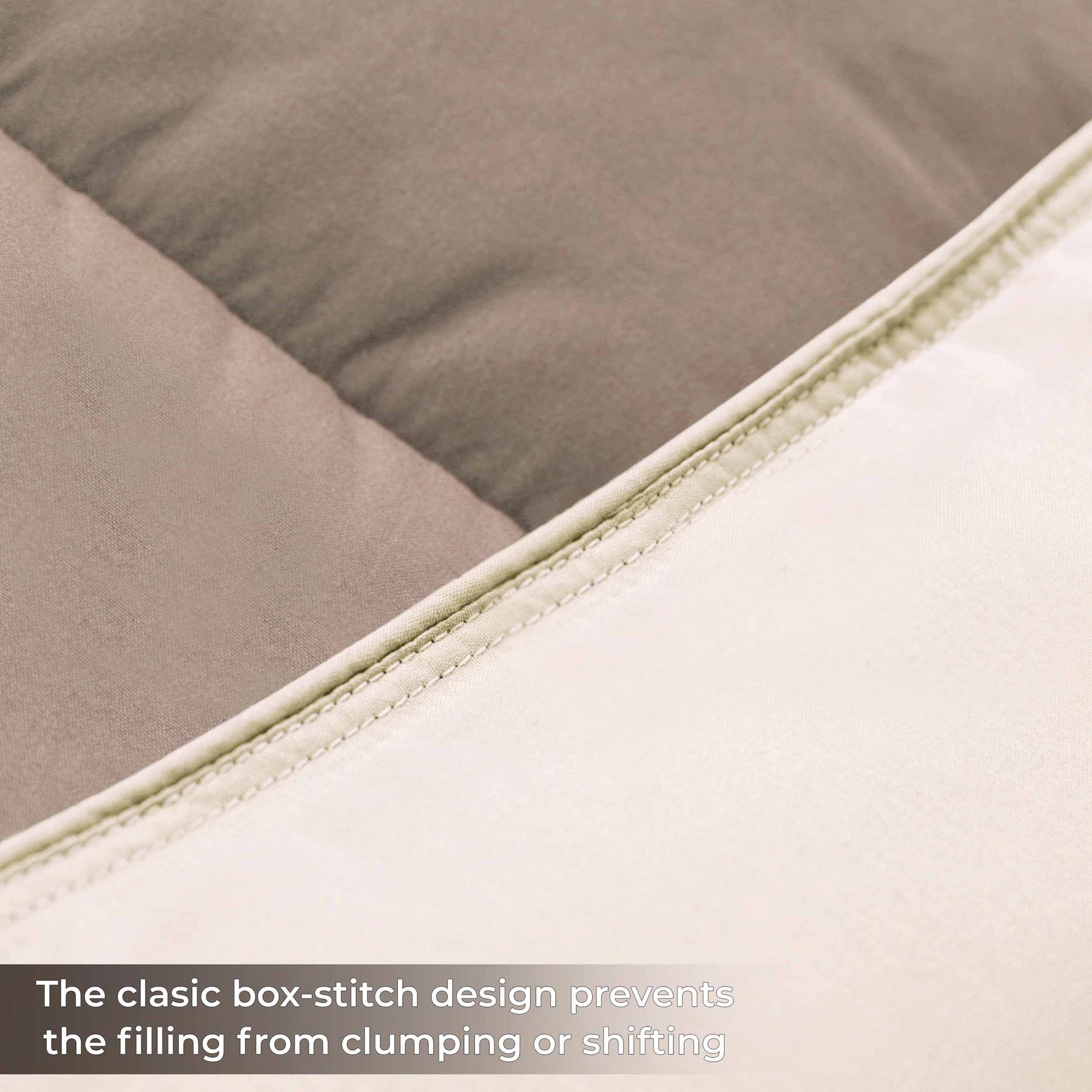 Brushed Microfiber Reversible Down Alternative Comforter - Ivory-Taupe