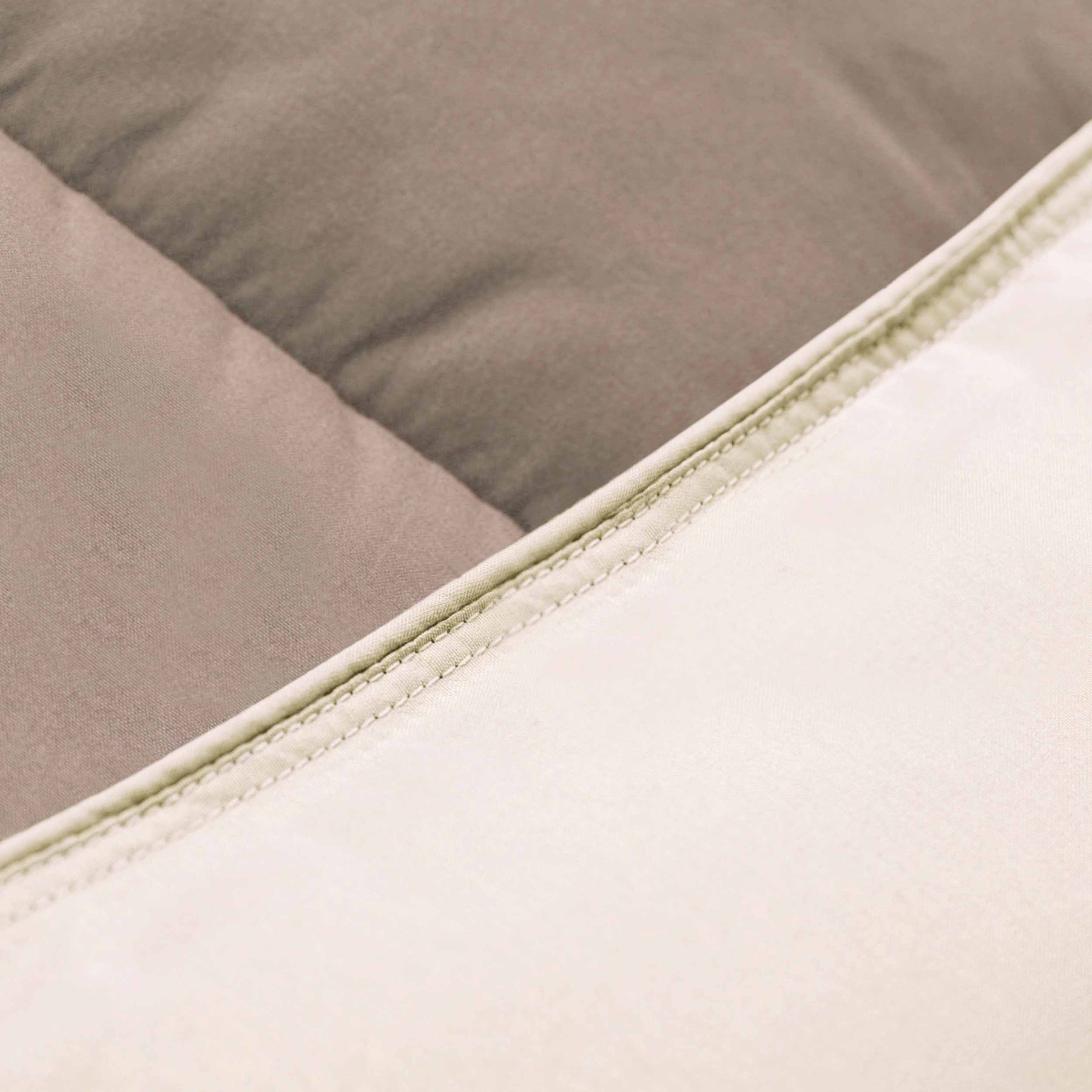 Brushed Microfiber Reversible Down Alternative Comforter - Ivory-Taupe