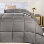 Monochrome Basketweave Plush Microfiber Down Alternative Comforter - Comforter by Superior