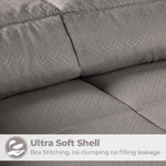 Monochrome Basketweave Plush Microfiber Down Alternative Comforter - Comforter by Superior
