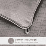 Monochrome Basketweave Plush Microfiber Down Alternative Comforter - Comforter by Superior