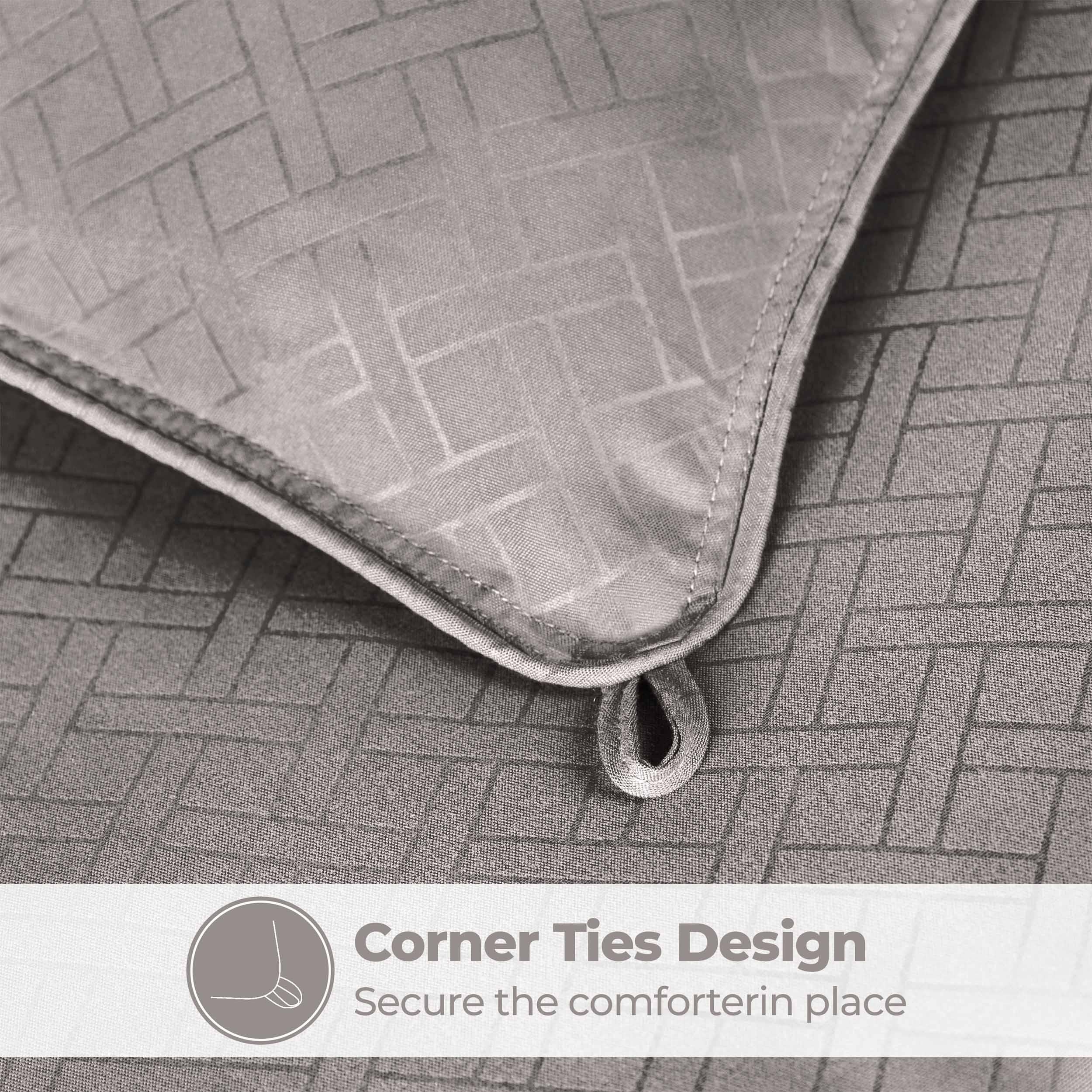 Monochrome Basketweave Plush Microfiber Down Alternative Comforter - Comforter by Superior