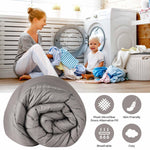 Monochrome Basketweave Plush Microfiber Down Alternative Comforter - Comforter by Superior
