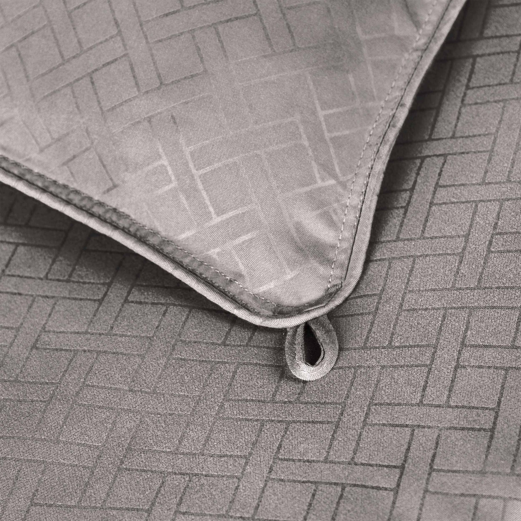 Monochrome Basketweave Plush Microfiber Down Alternative Comforter - Charcoal