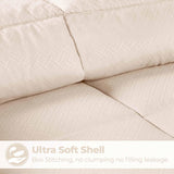 Monochrome Basketweave Plush Microfiber Down Alternative Comforter - Comforter by Superior