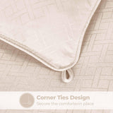Monochrome Basketweave Plush Microfiber Down Alternative Comforter - Comforter by Superior