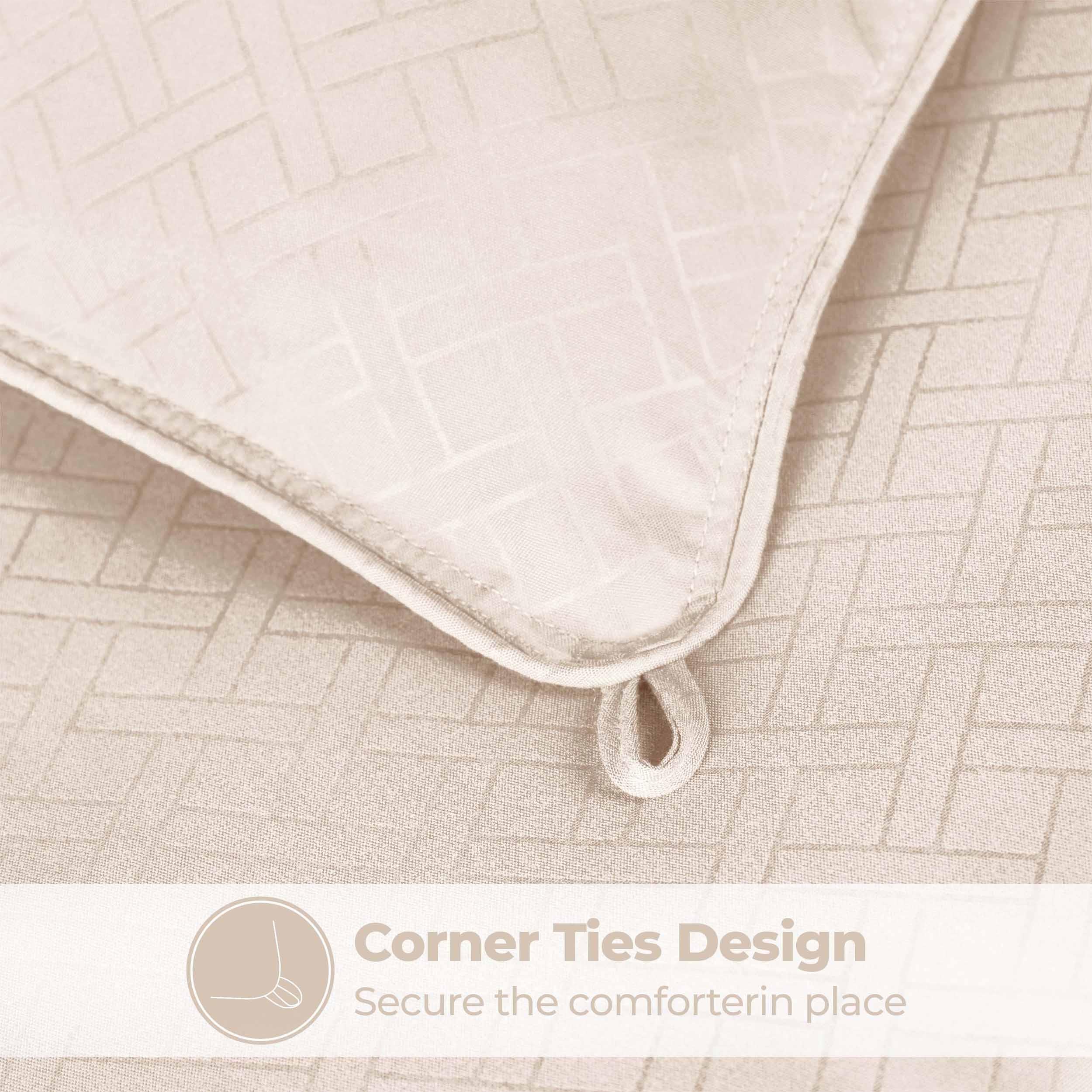 Monochrome Basketweave Plush Microfiber Down Alternative Comforter - Comforter by Superior