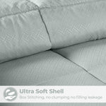 Monochrome Basketweave Plush Microfiber Down Alternative Comforter - Comforter by Superior