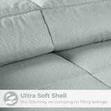 Monochrome Basketweave Plush Microfiber Down Alternative Comforter - Comforter by Superior