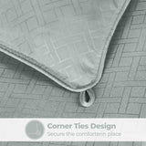Monochrome Basketweave Plush Microfiber Down Alternative Comforter - Comforter by Superior