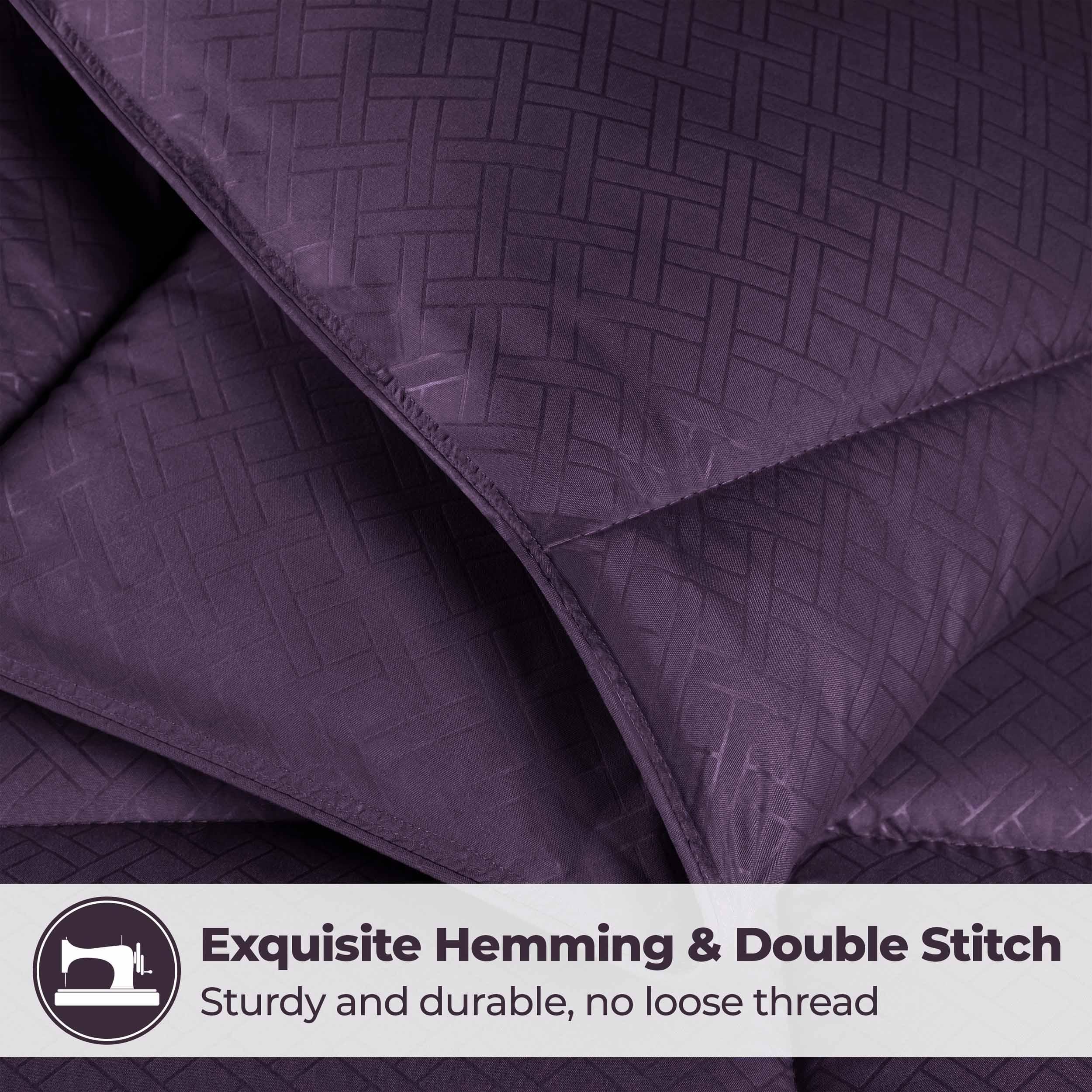 Monochrome Basketweave Plush Microfiber Down Alternative Comforter - Comforter by Superior