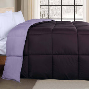 Brushed Microfiber Reversible Down Alternative Comforter - Plum-Lilac