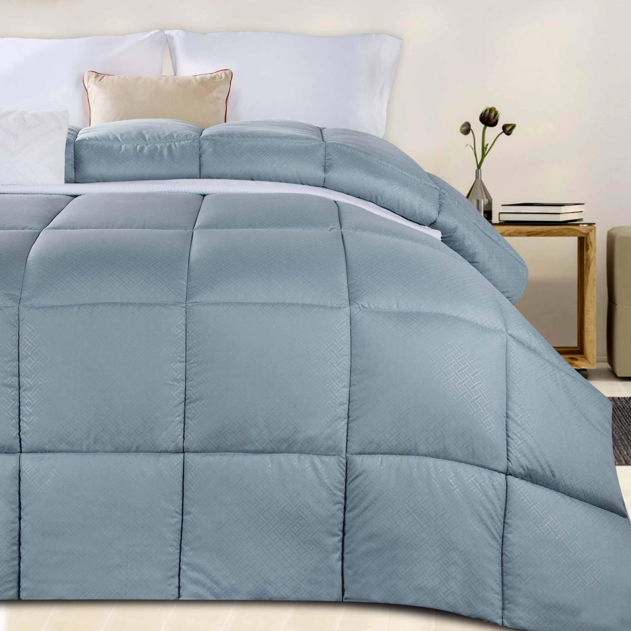 Monochrome Basketweave Plush Microfiber Down Alternative Comforter - Comforter by Superior
