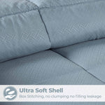 Monochrome Basketweave Plush Microfiber Down Alternative Comforter - Comforter by Superior