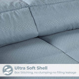 Monochrome Basketweave Plush Microfiber Down Alternative Comforter - Comforter by Superior