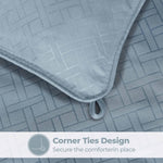 Monochrome Basketweave Plush Microfiber Down Alternative Comforter - Comforter by Superior