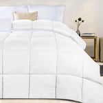 Monochrome Basketweave Plush Microfiber Down Alternative Comforter - Comforter by Superior