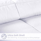 Monochrome Basketweave Plush Microfiber Down Alternative Comforter - Comforter by Superior