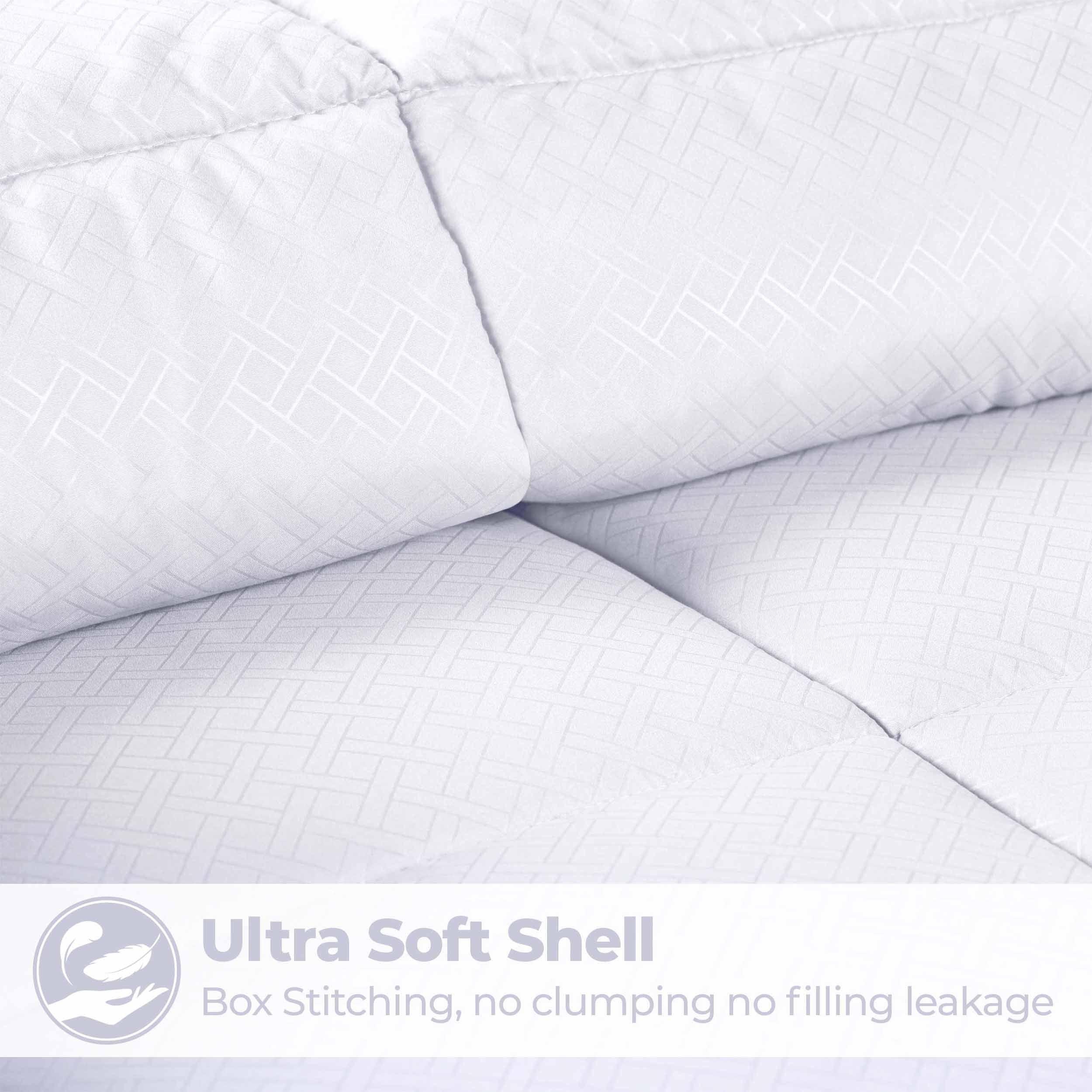 Monochrome Basketweave Plush Microfiber Down Alternative Comforter - Comforter by Superior