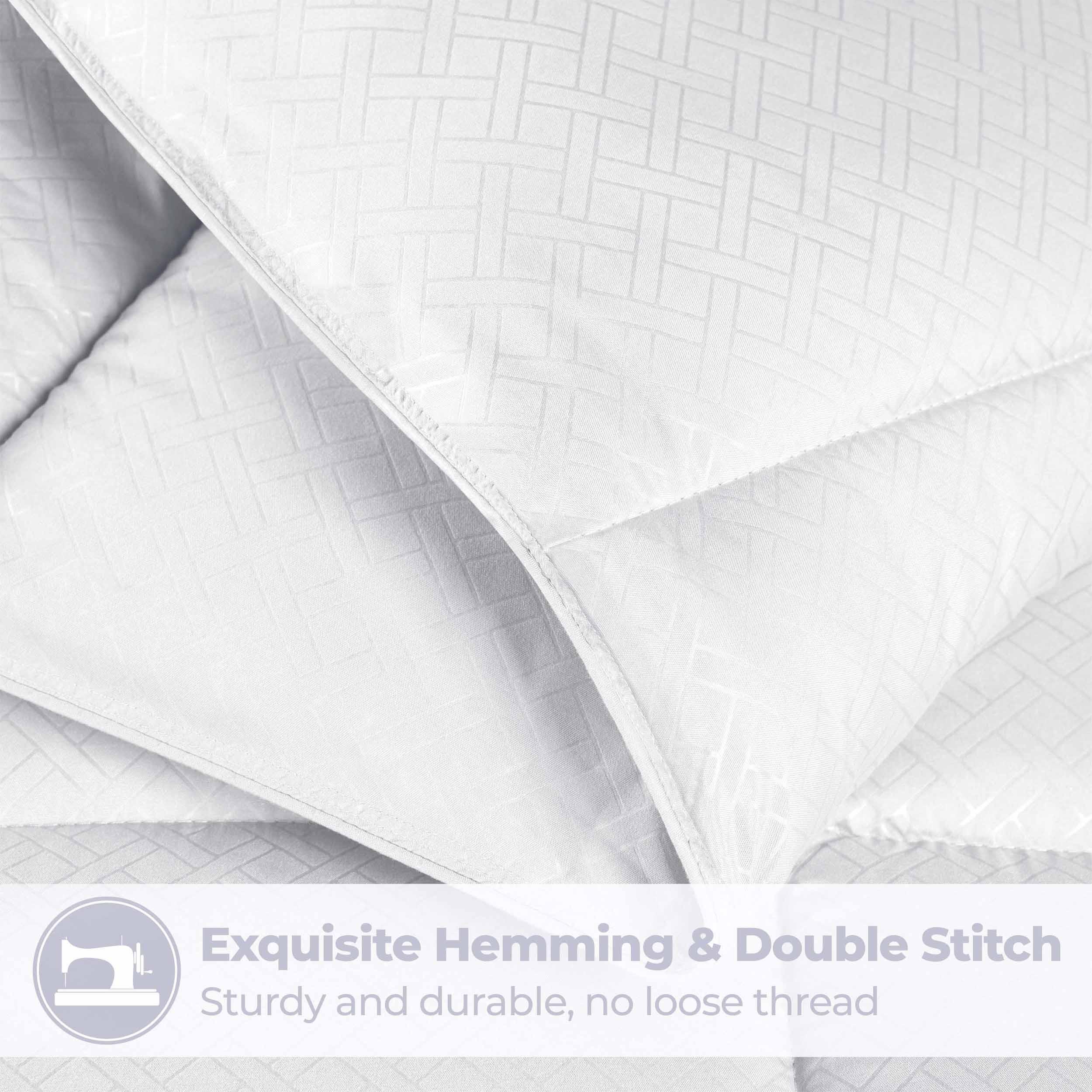 Monochrome Basketweave Plush Microfiber Down Alternative Comforter - Comforter by Superior