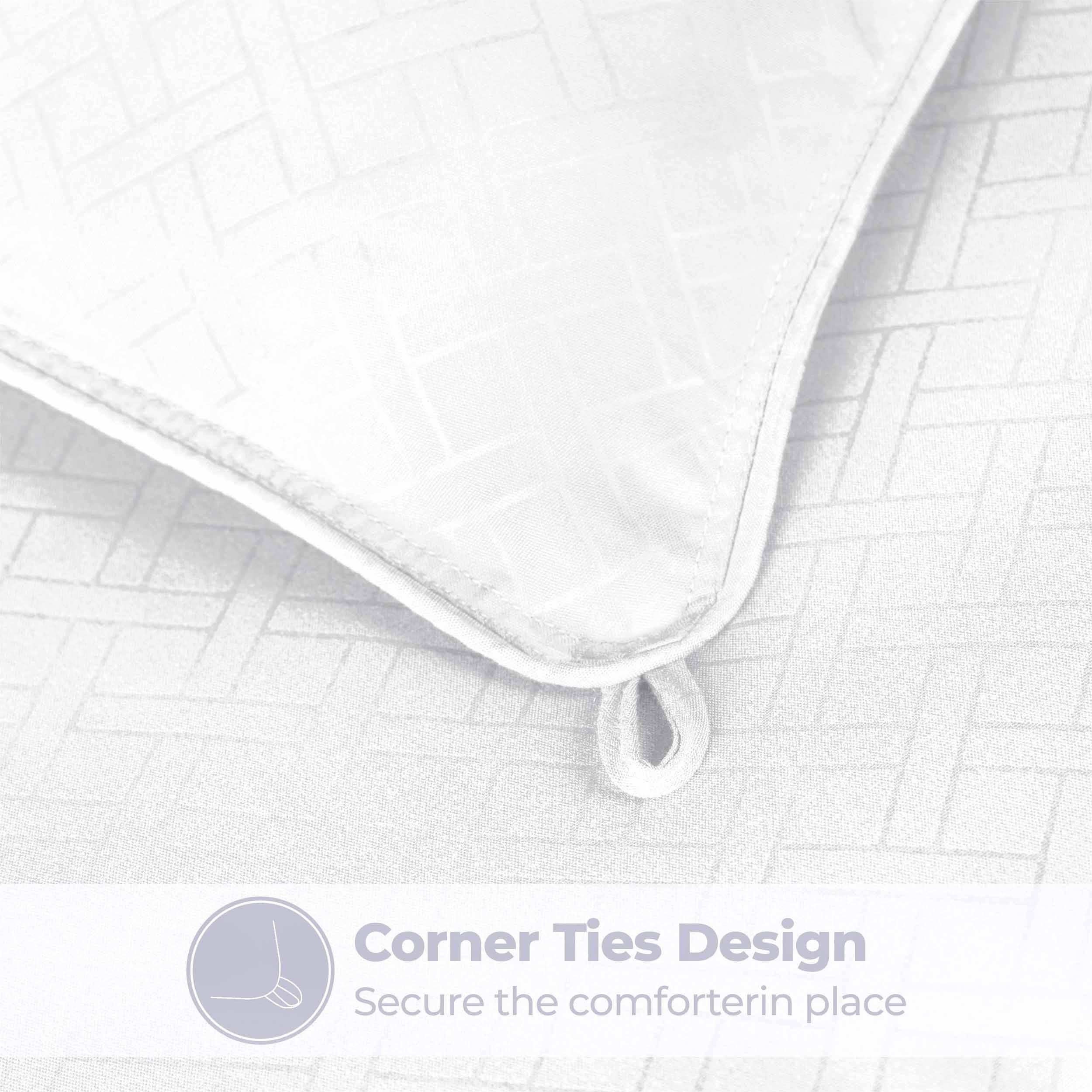 Monochrome Basketweave Plush Microfiber Down Alternative Comforter - Comforter by Superior