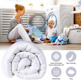 Monochrome Basketweave Plush Microfiber Down Alternative Comforter - Comforter by Superior