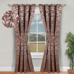 Leaves Room Darkening Washable Blackout Curtain Panels, Set of 2 - Blackout Curtains by Superior
