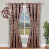 Leaves Room Darkening Washable Blackout Curtain Panels, Set of 2 - Blackout Curtains by Superior