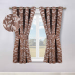 Leaves Room Darkening Washable Blackout Curtain Panels, Set of 2 - Blackout Curtains by Superior