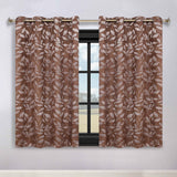 Leaves Room Darkening Washable Blackout Curtain Panels, Set of 2 - Blackout Curtains by Superior