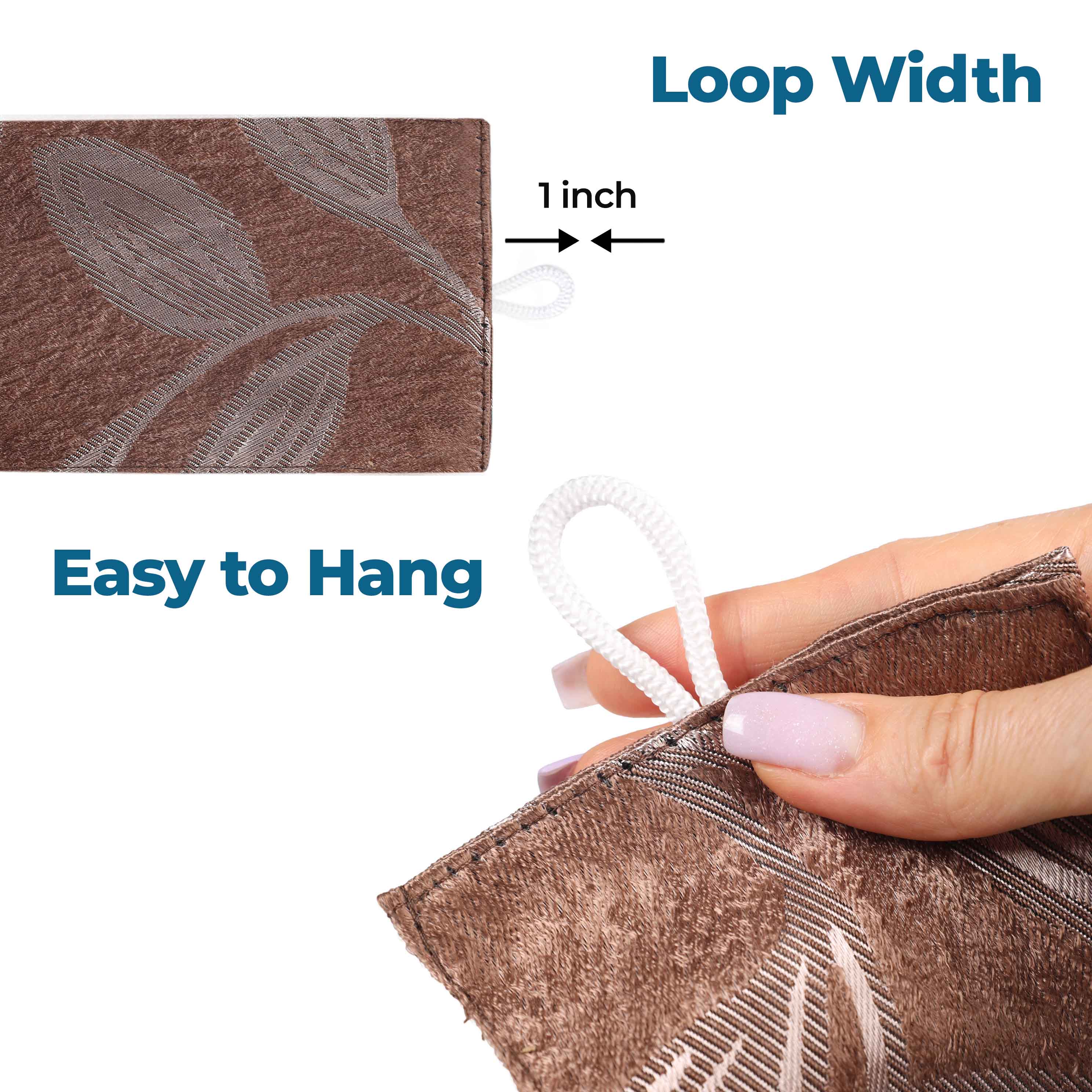 Leaves Room Darkening Washable Blackout Curtain Panels, Set of 2 - Blackout Curtains by Superior