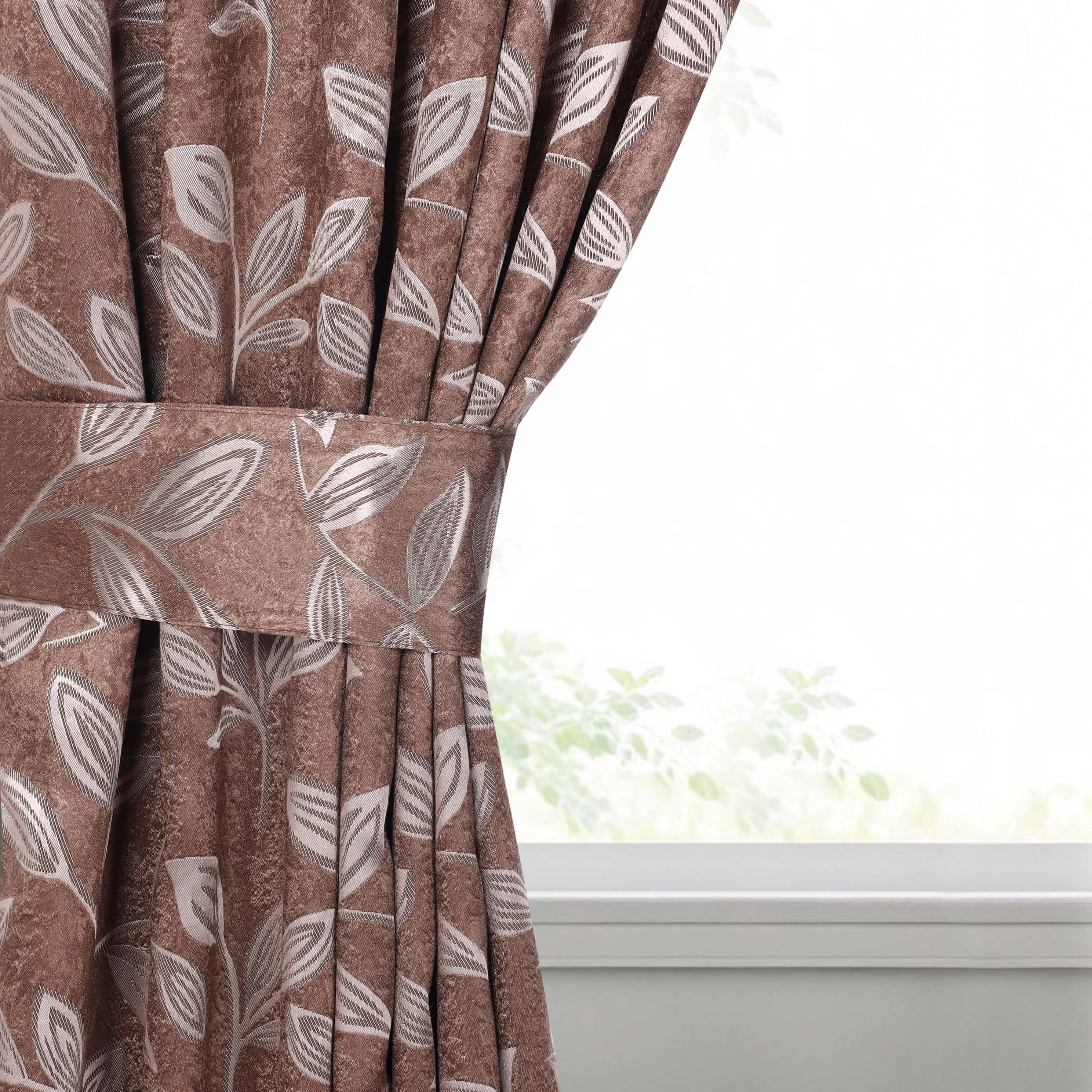 Leaves Room Darkening Washable Blackout Curtain Panels, Set of 2 - Blackout Curtains by Superior