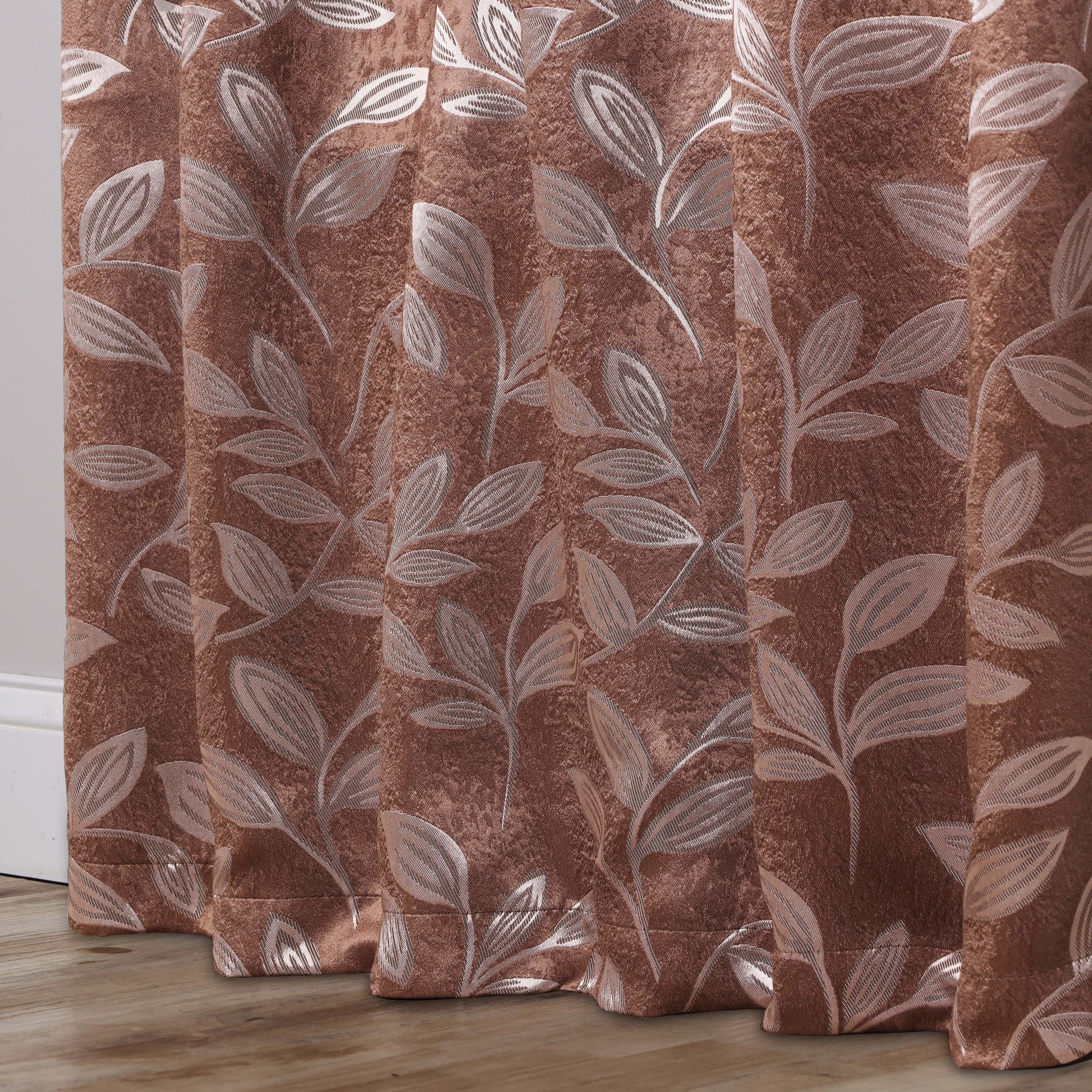 Leaves Room Darkening Washable Blackout Curtain Panels, Set of 2 - Blackout Curtains by Superior