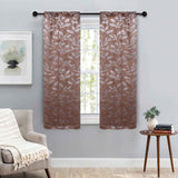 Leaves Room Darkening Washable Blackout Curtain Panels, Set of 2 - Blackout Curtains by Superior
