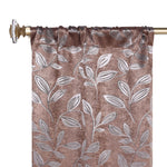 Leaves Room Darkening Washable Blackout Curtain Panels, Set of 2 - Blackout Curtains by Superior