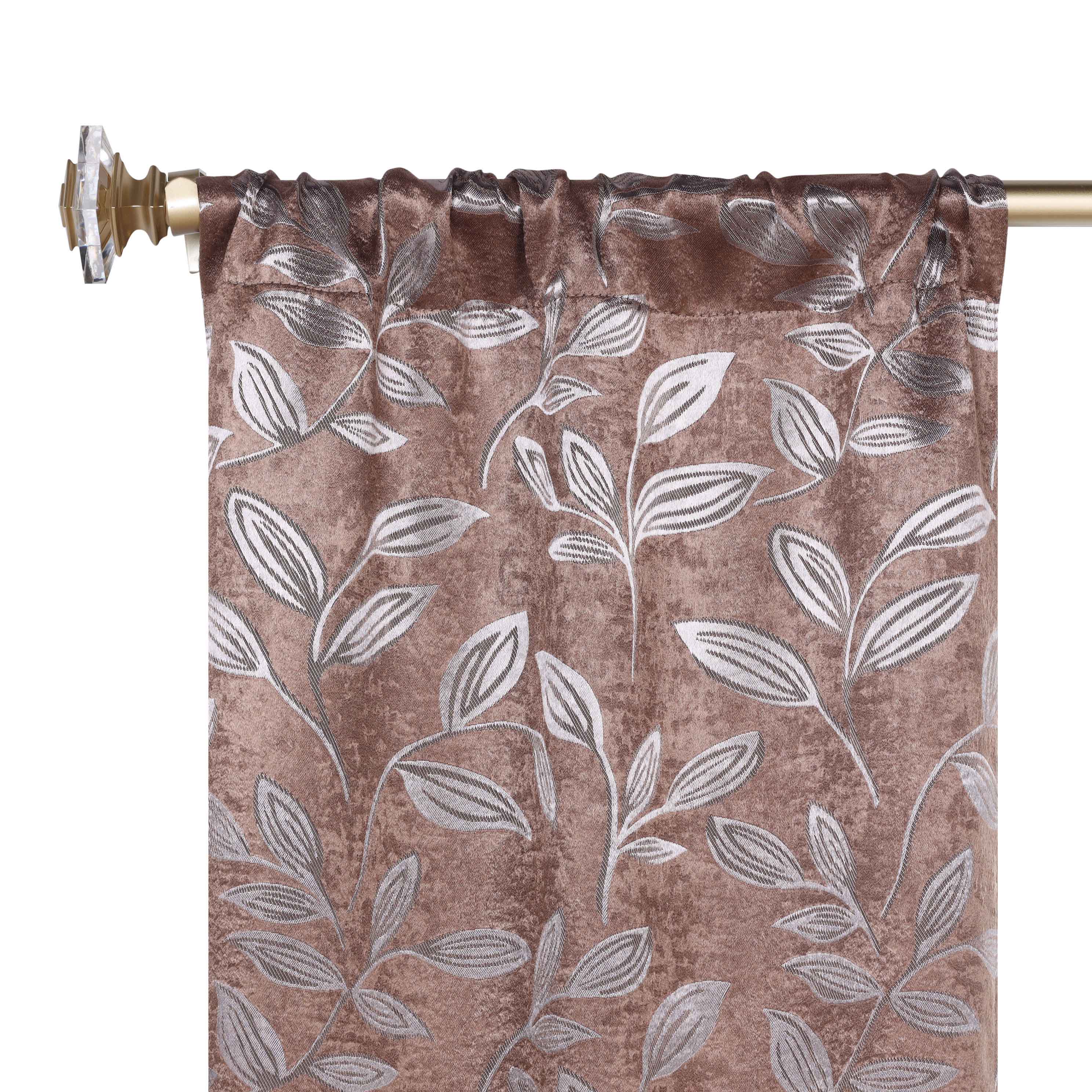 Leaves Room Darkening Washable Blackout Curtain Panels, Set of 2 - Blackout Curtains by Superior