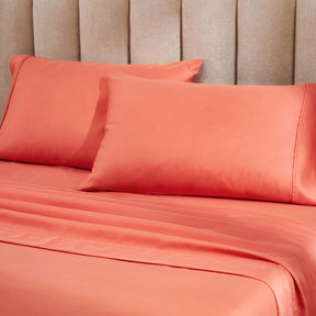 Superior Egyptian Cotton 700 Thread Count 2 Piece Pillowcase Set - Coral