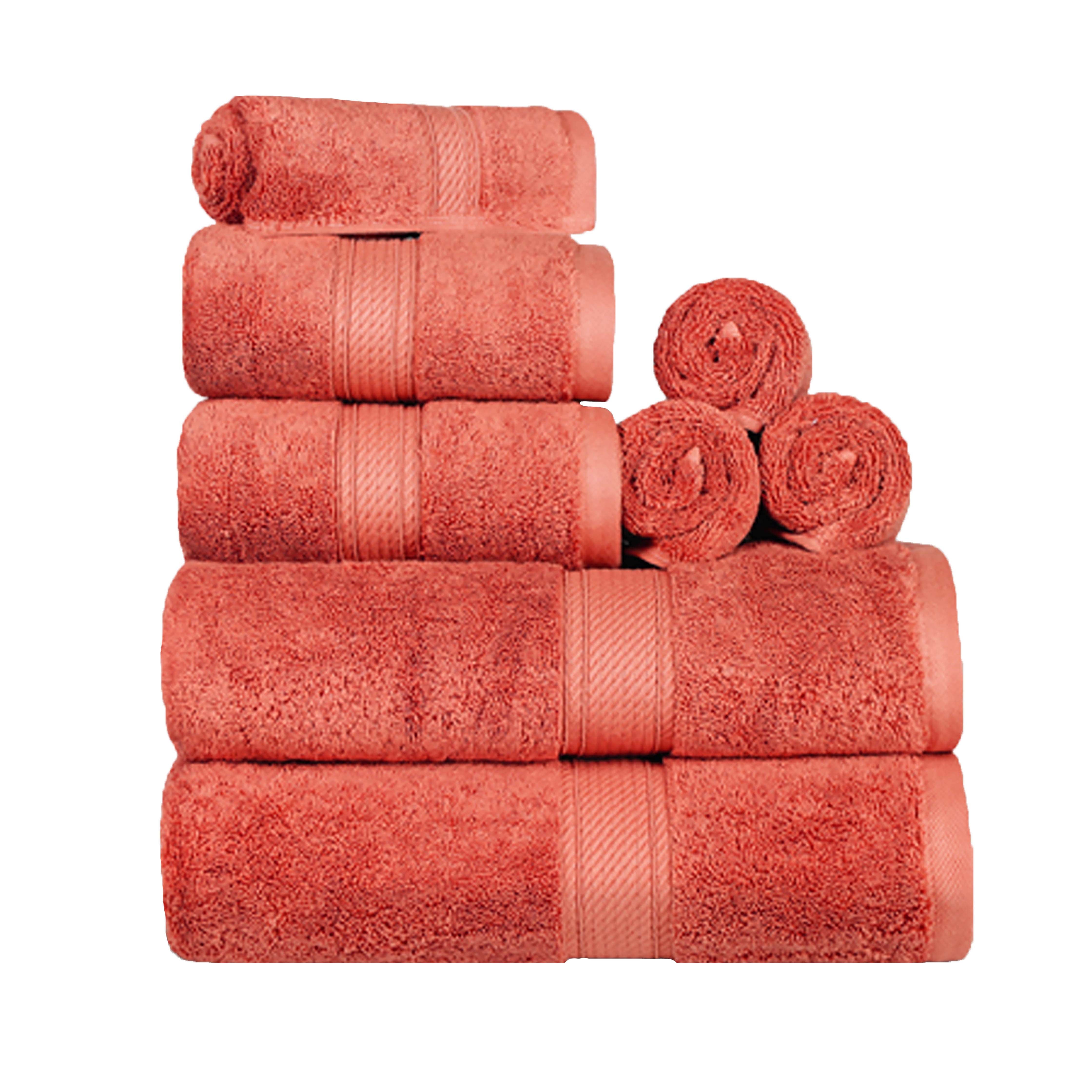 Madison Egyptian Cotton Pile Plush Heavyweight 8 Piece Towel Set - Towel Set by Superior