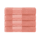 Larissa Cotton Geometric Border Bath Towel Set of 4 - Bath Towel by Superior