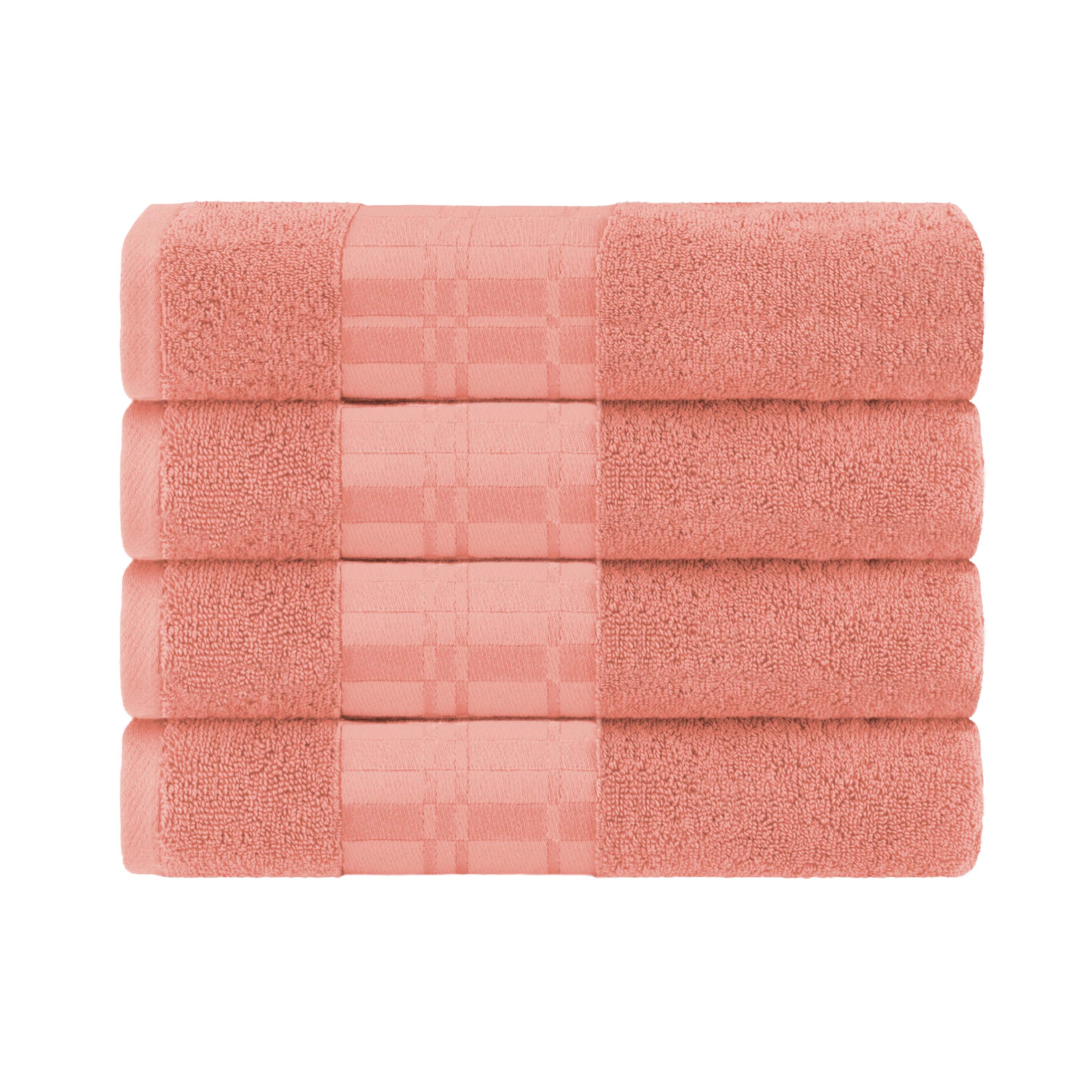 Larissa Cotton Geometric Border Bath Towel Set of 4 - Bath Towel by Superior